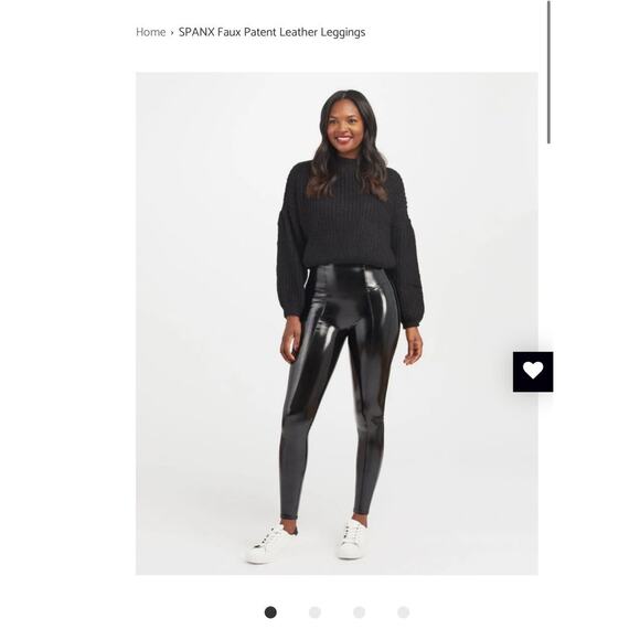 SPANX Pants - SPANX FAUX PATENT LEATHER LEGGINGS XL